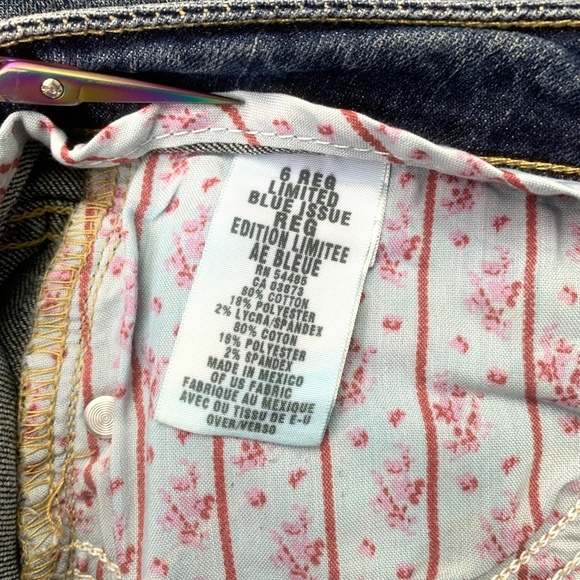 🚫SOLD! 👖I•AEO🦅•I Limited Blue Issued Crop Jean - Picture 6 of 8